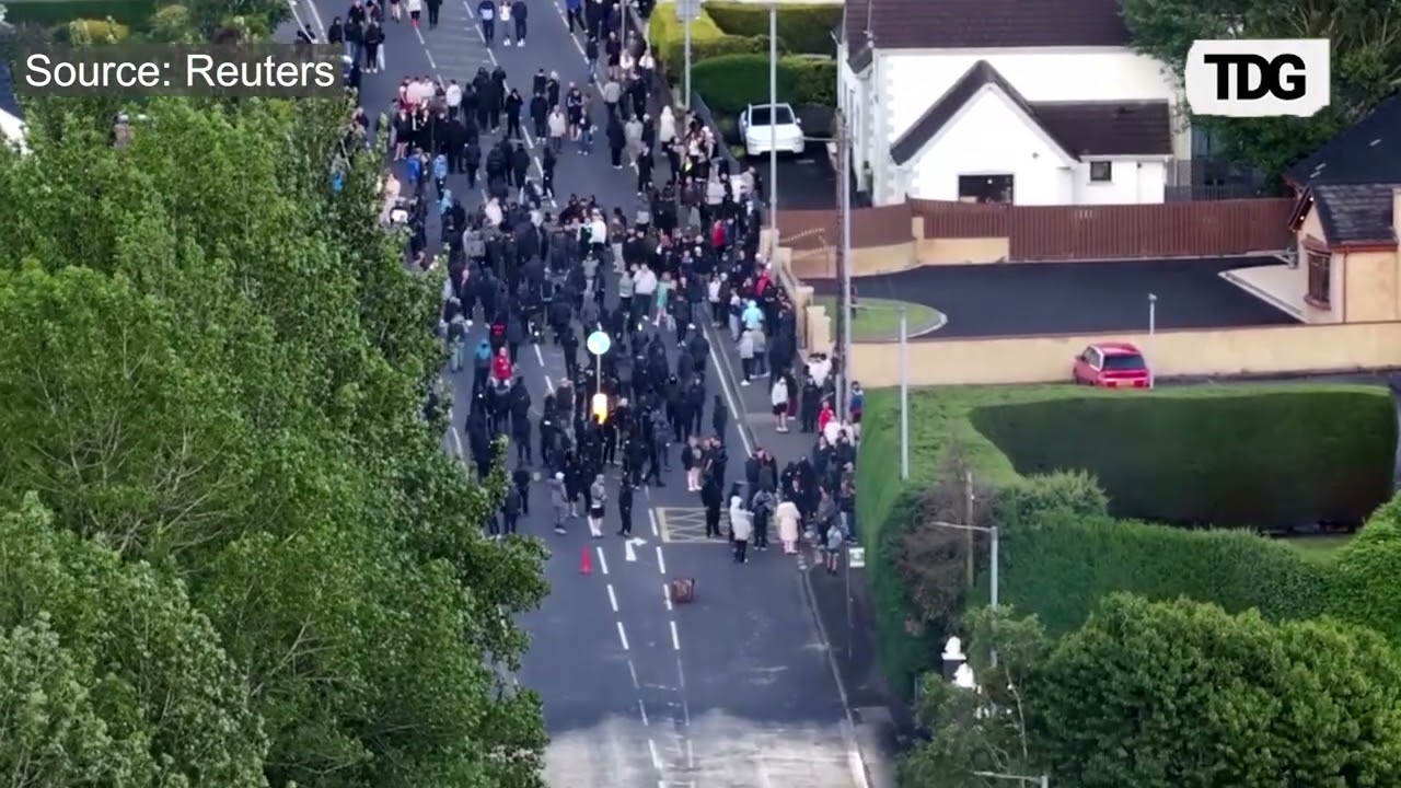 Drone Footage Captures Anti-Immigrant Violence In Belfast As Unrest Continues