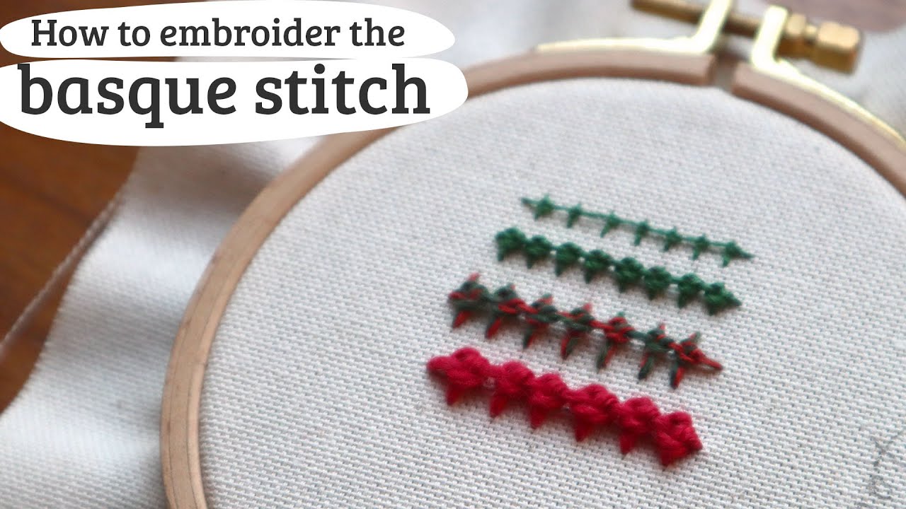 basque stitch embroidery stitch tutorial