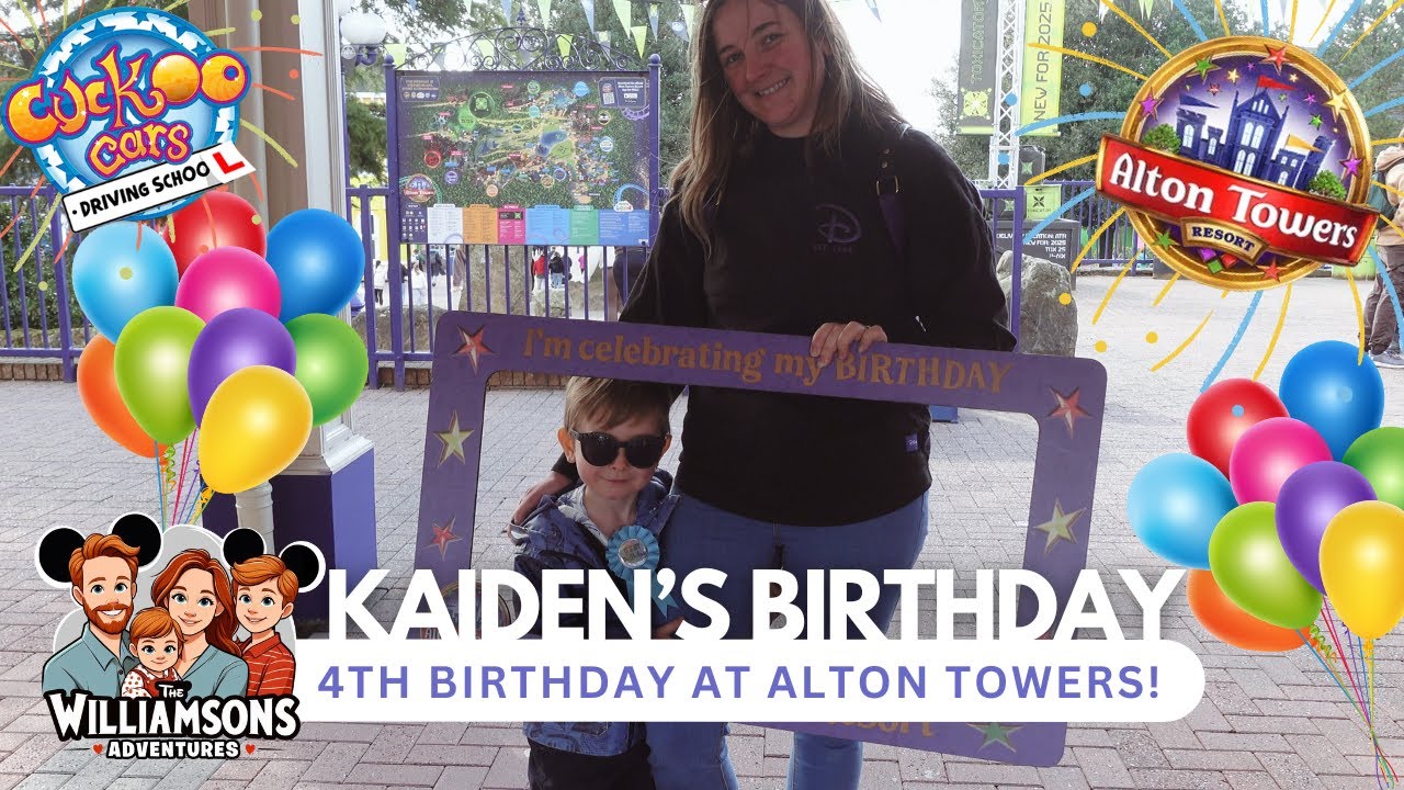Kaiden’s 4th Birthday at Alton Towers! First Time Driving School & Rollercoaster Restaurant Review!