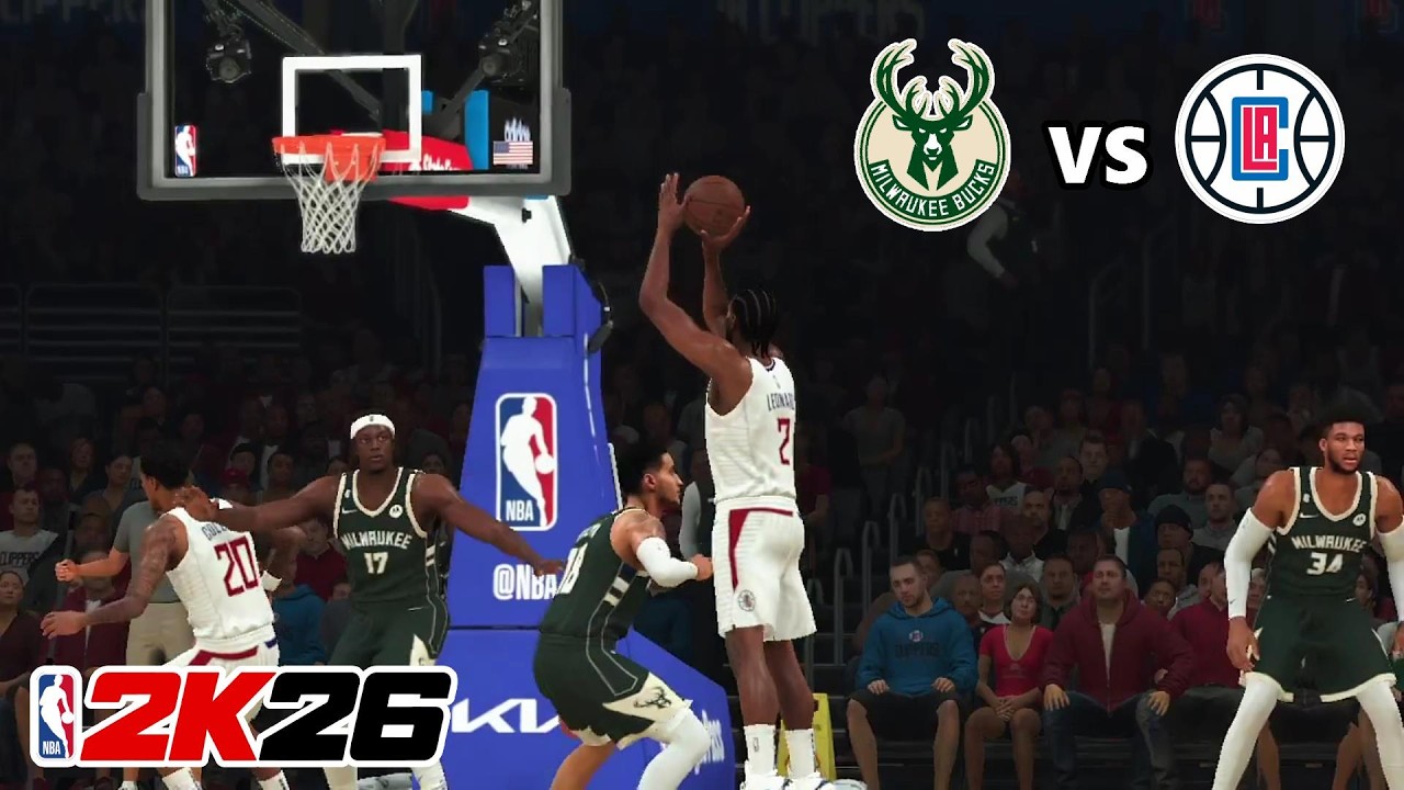 BUCKS VS CLIPPERS | Season 2026 Full Game Highlights 2K26