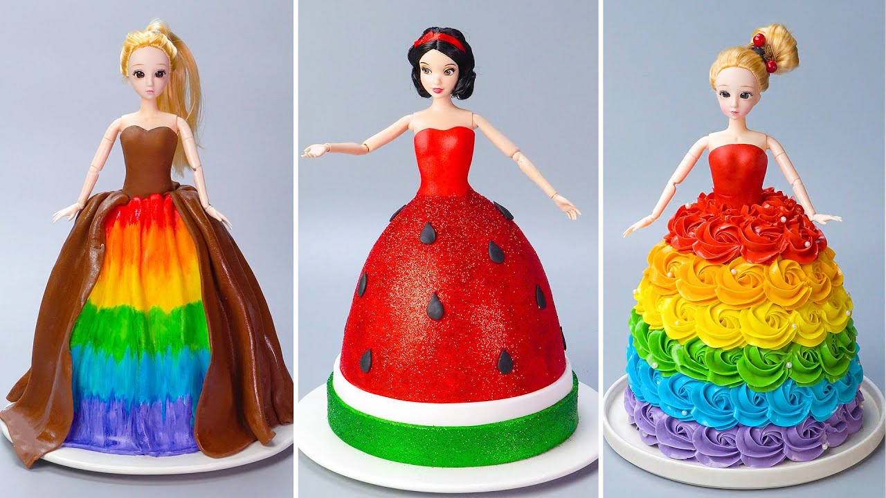 👑💄Потрясающая подборка украшений для тортов с принцессами Диснея | Рецепты тортов «Кукла Цунами»