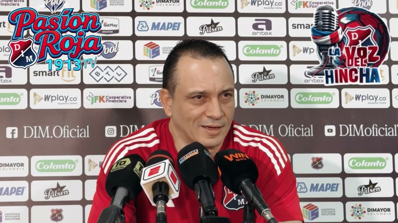 Rueda de prensa previa del IND. MEDELLIN vs Juventud las Piedras