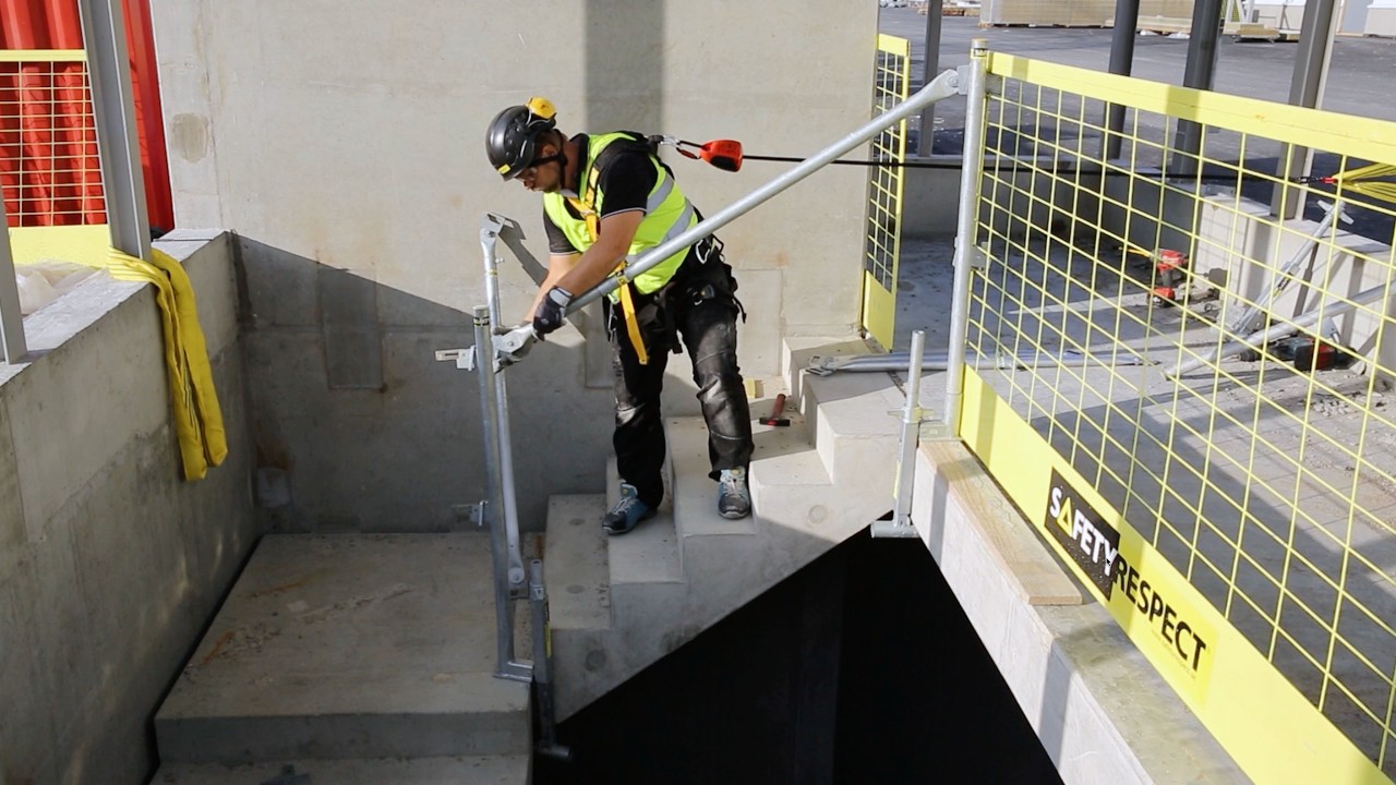 How to create safe stairs with SafetyRespect's temporary edge protection at construction sites