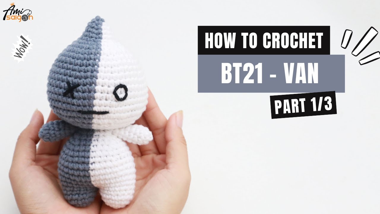 #358 | BT21 - Van Sheep Amigurumi (1/3) | How To Crochet Amigurumi | Crochet Tutorial | @AmiSaigon