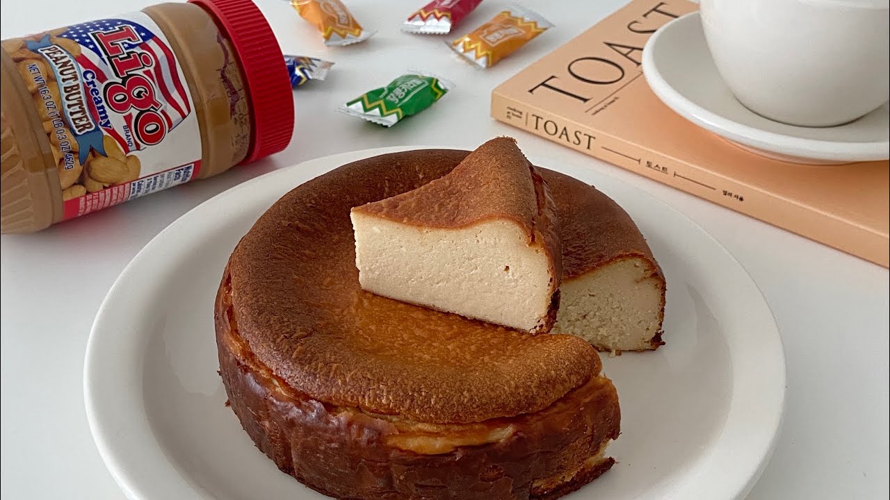 고소한 향이 솔솔~ 피넛버터 치즈케이크 / Baked Peanut Butter Cheesecake