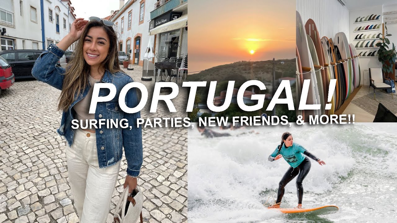 Portugal vlog: meet our friends, parties, surfing fail, & more!