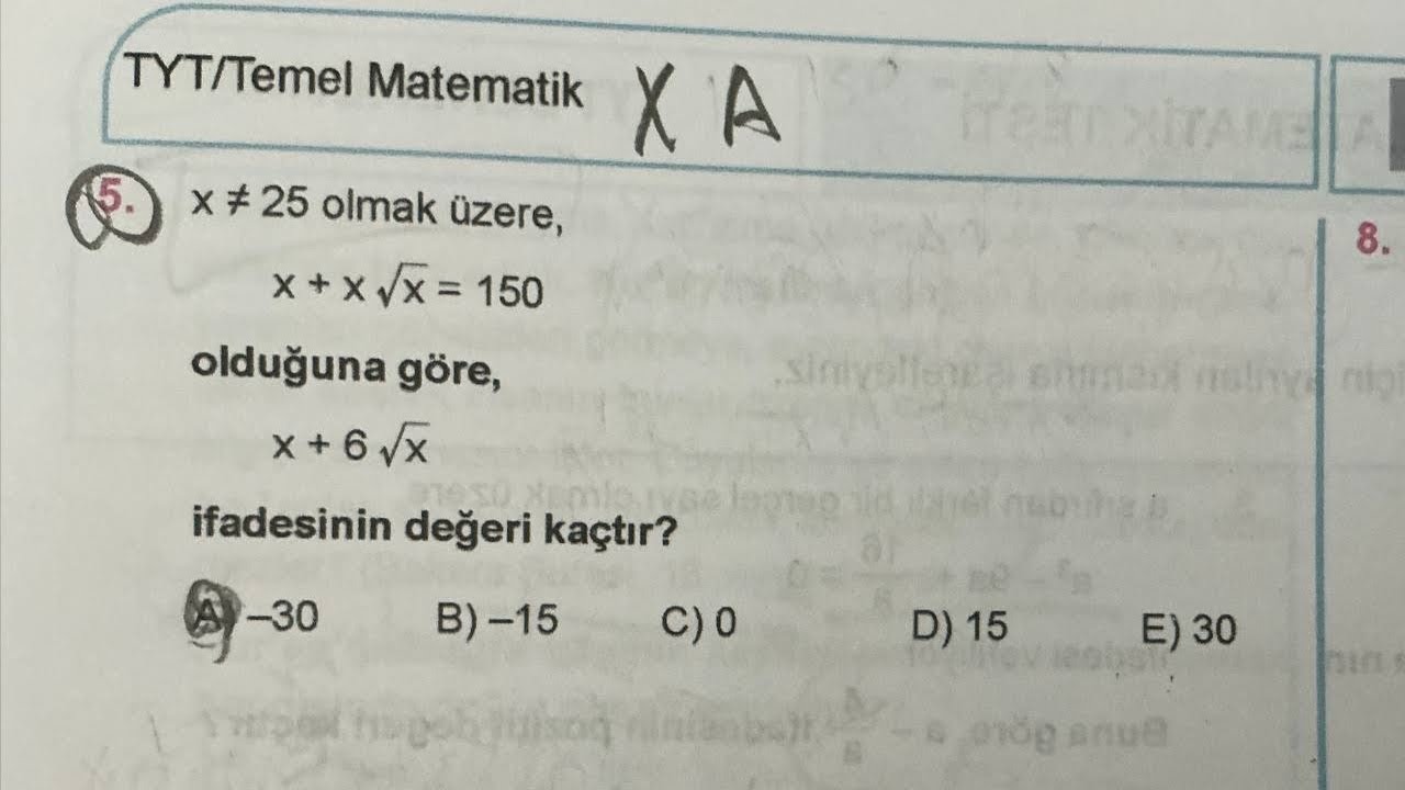 YKS ÖĞRENCİLERİNE SORU ÇÖZÜM #13 🌟🌟🌟