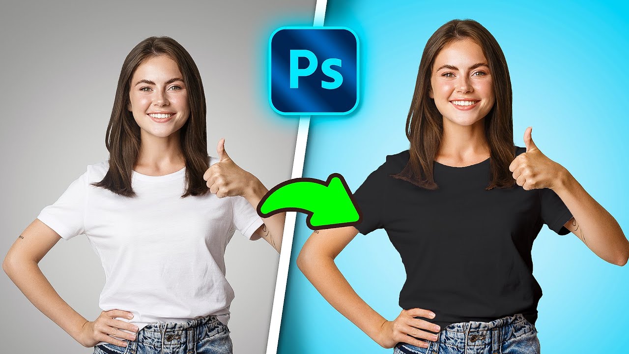 Cómo Cambiar el Color de Ropa Blanca a Negra en Photoshop (Fácil y Paso a Paso)