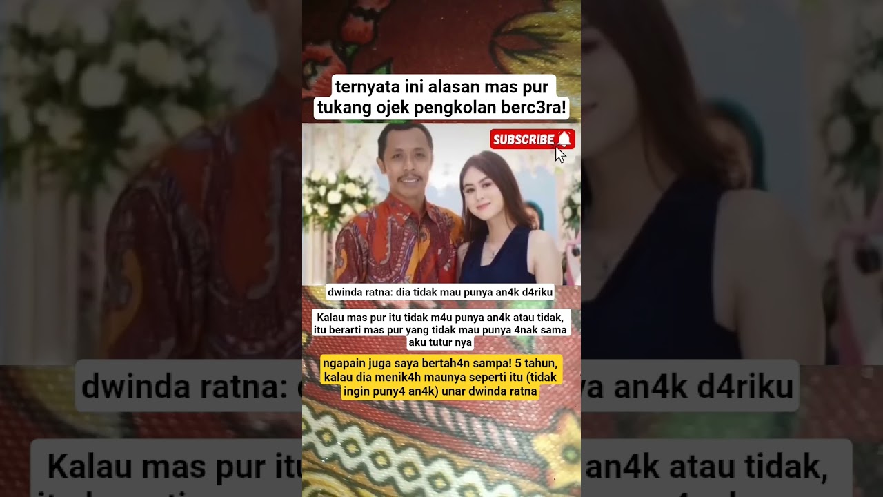 ini alasan mas pur tukang ojek pengkolan berc3ra! 