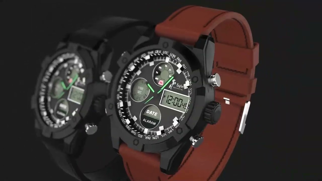 Sylvi Business Casual luxury Analog-Digital Watch for men (3022)