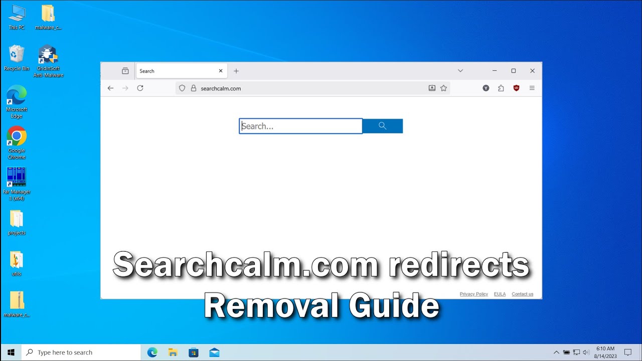 Searchcalm.com Browser Redirect Virus Removal Guide
