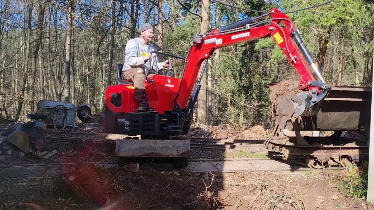 Der Schienenkuli hilft auf der Baustelle