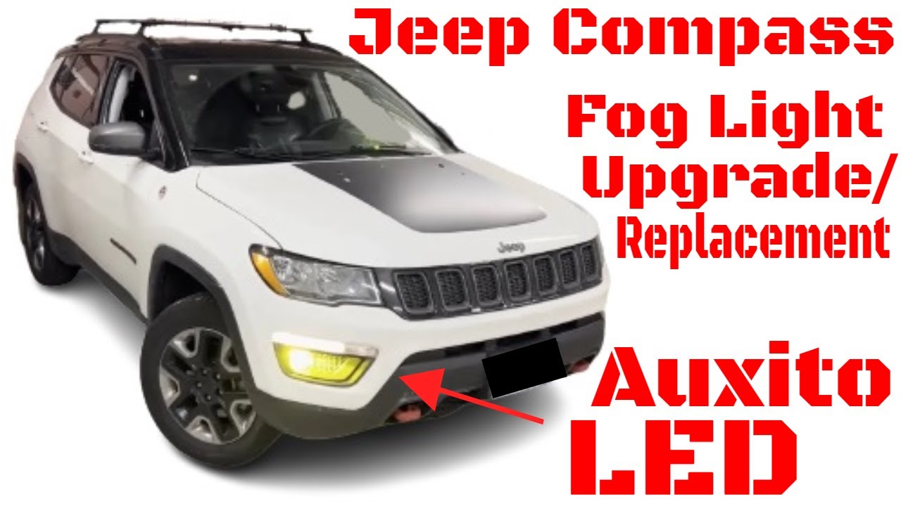 Замена лампочек в противотуманных фарах Jeep Compass — светодиодная модернизация от Auxito