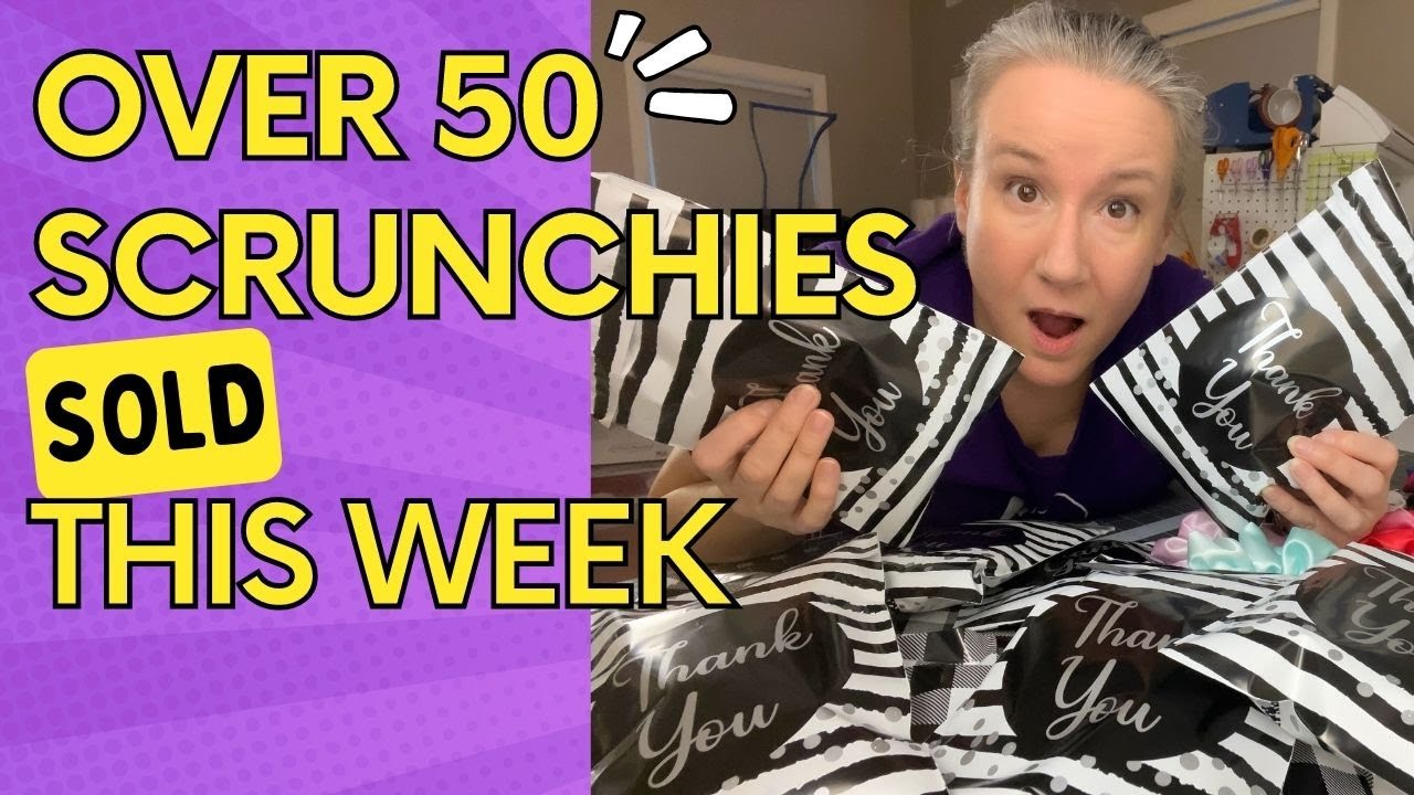50 Scrunchie Units Sold This Week | Packaging Scrunchie Orders | Studio Vlog #18