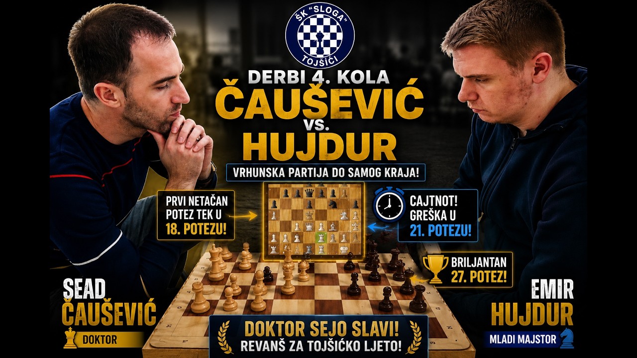 Sead Čaušević (2283) v.s.Emir Hujdur (1844) 1:0
