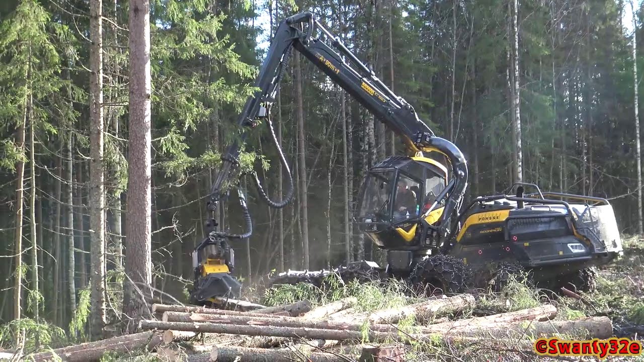 4K| Ponsse Scorpion King - C50 Crane & H6 Harvester Head