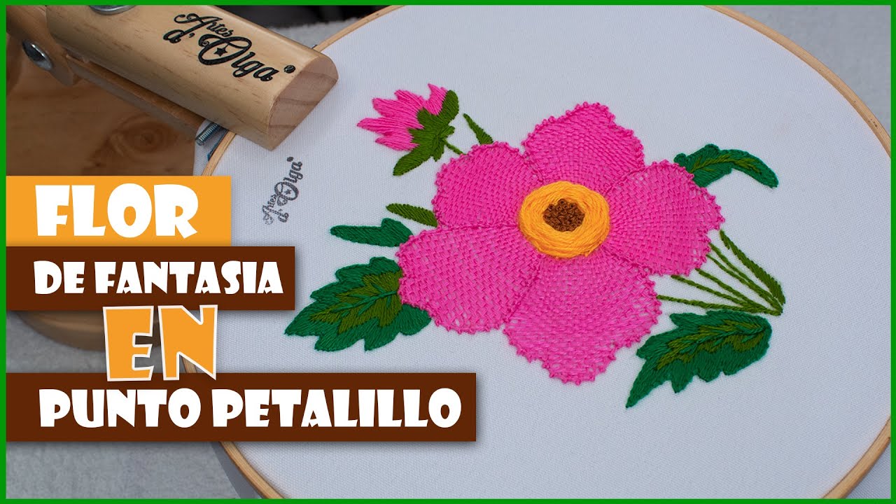 Cómo Bordar Flores en Punto Petalillo | Checkered Stitch Flower