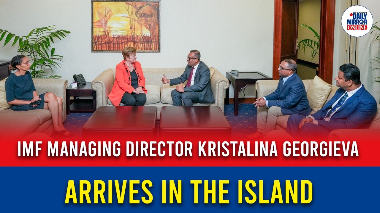 IMF Managing Director Kristalina Georgieva arrives in the island