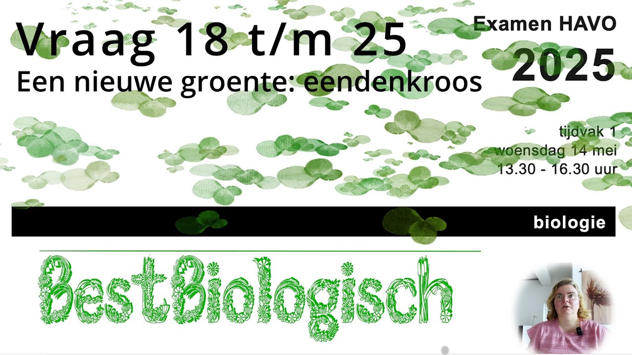 Biologie examen HAVO 2025 1e tijdvak vraag 18 t/m 25
