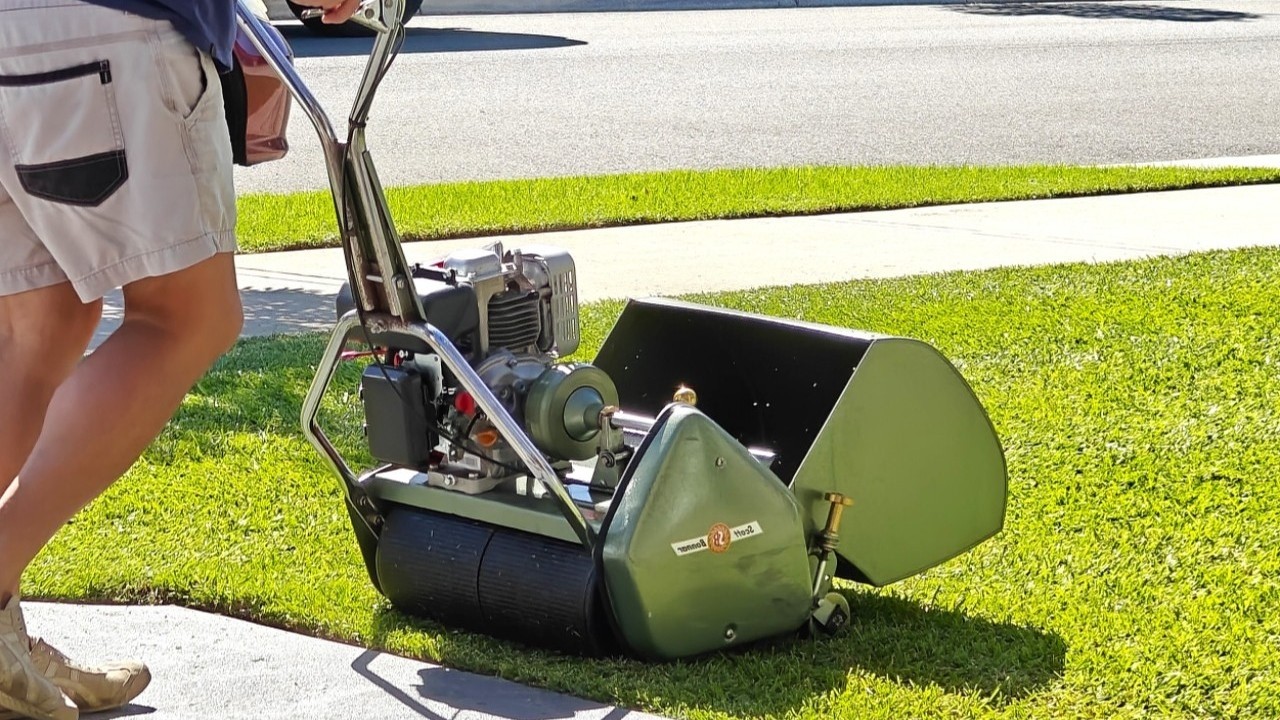POV Lawn Care: The ULTIMATE Lawn Mowing Machine? Scott Bonnar Cylinder Mower in Action 🌱 Satisfying