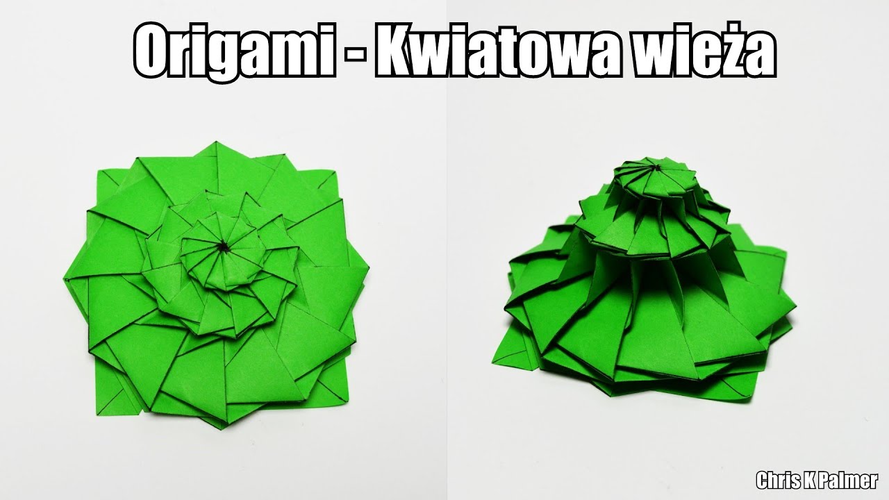 Origami - Kwiatowa wieża