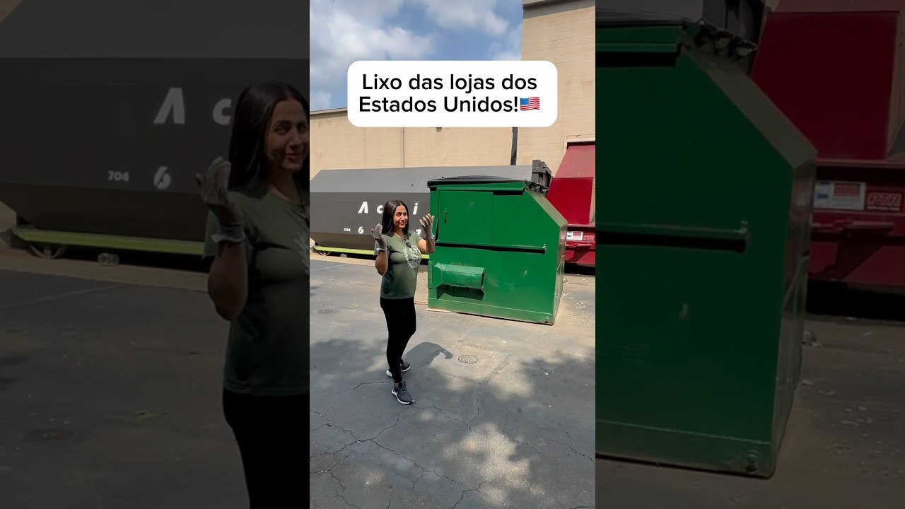 Lixo das lojas dos Estados Unidos!🇺🇸.                    #lixo #lixodaslojas #dumpsterdiving