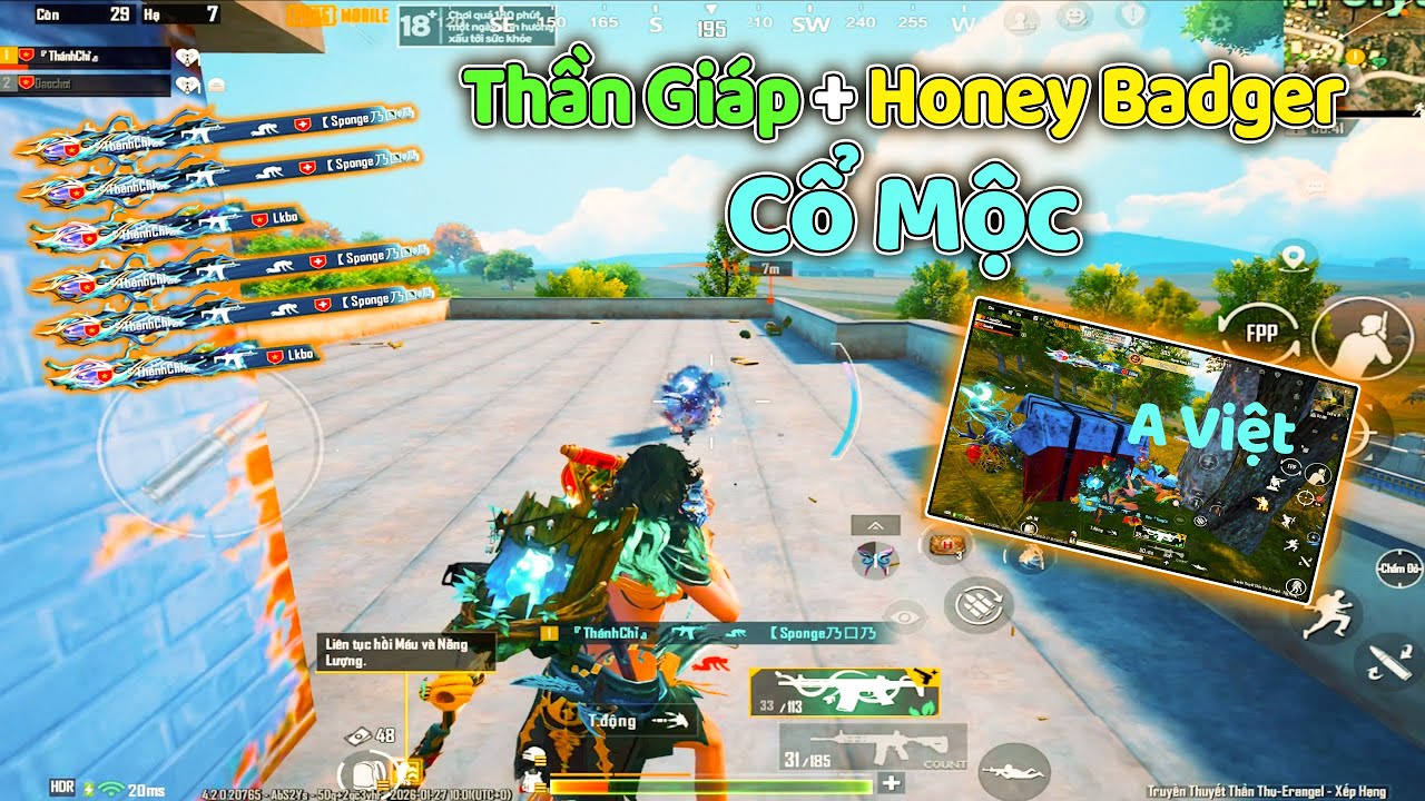 PUBG Mobile | TRẢI NGHIỆM THẦN GIÁP & HONEY BADGER vs ANH VIỆT BẤT ỔN