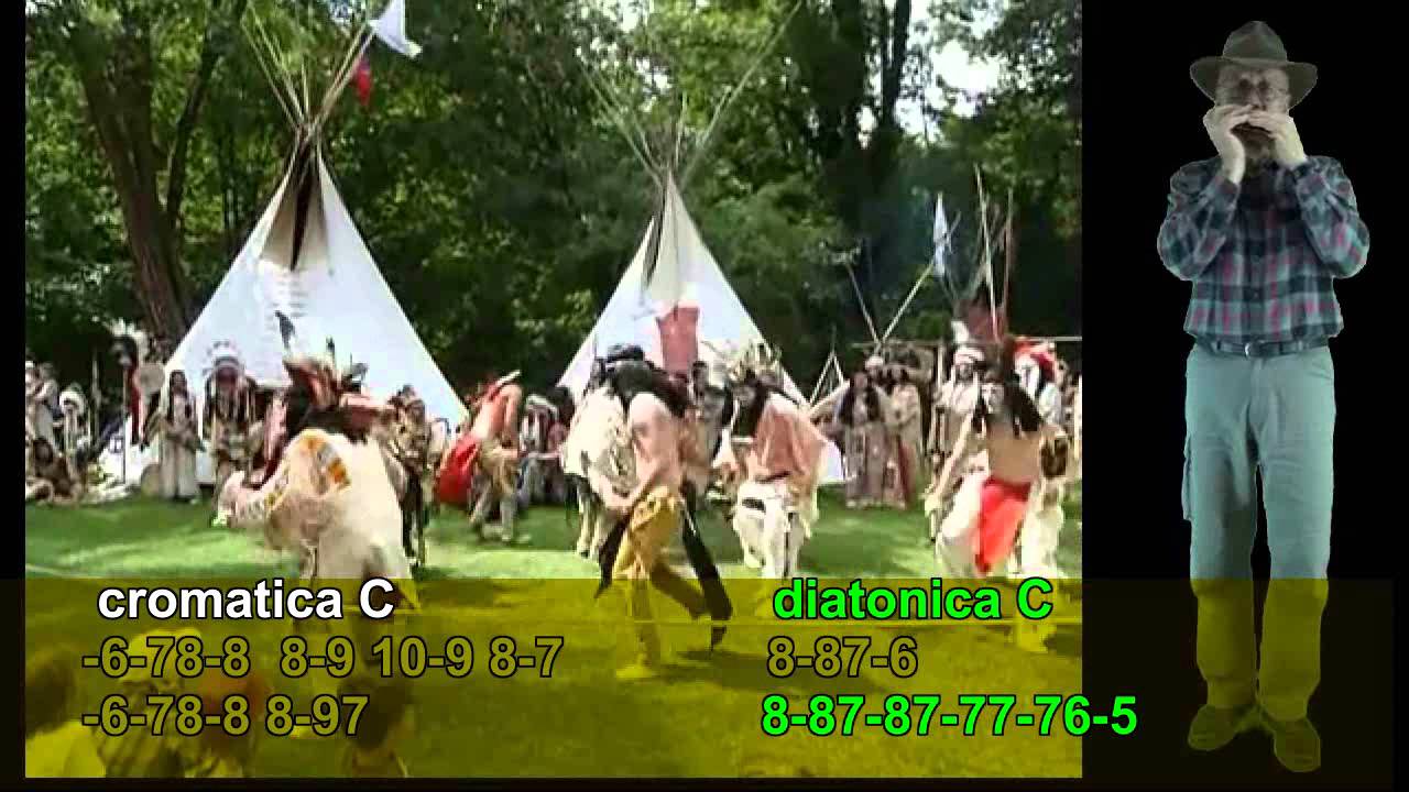 nº 556  APACHE ( The Chadows )tabl.arm.cromt.diat.( C ) mundharmonika