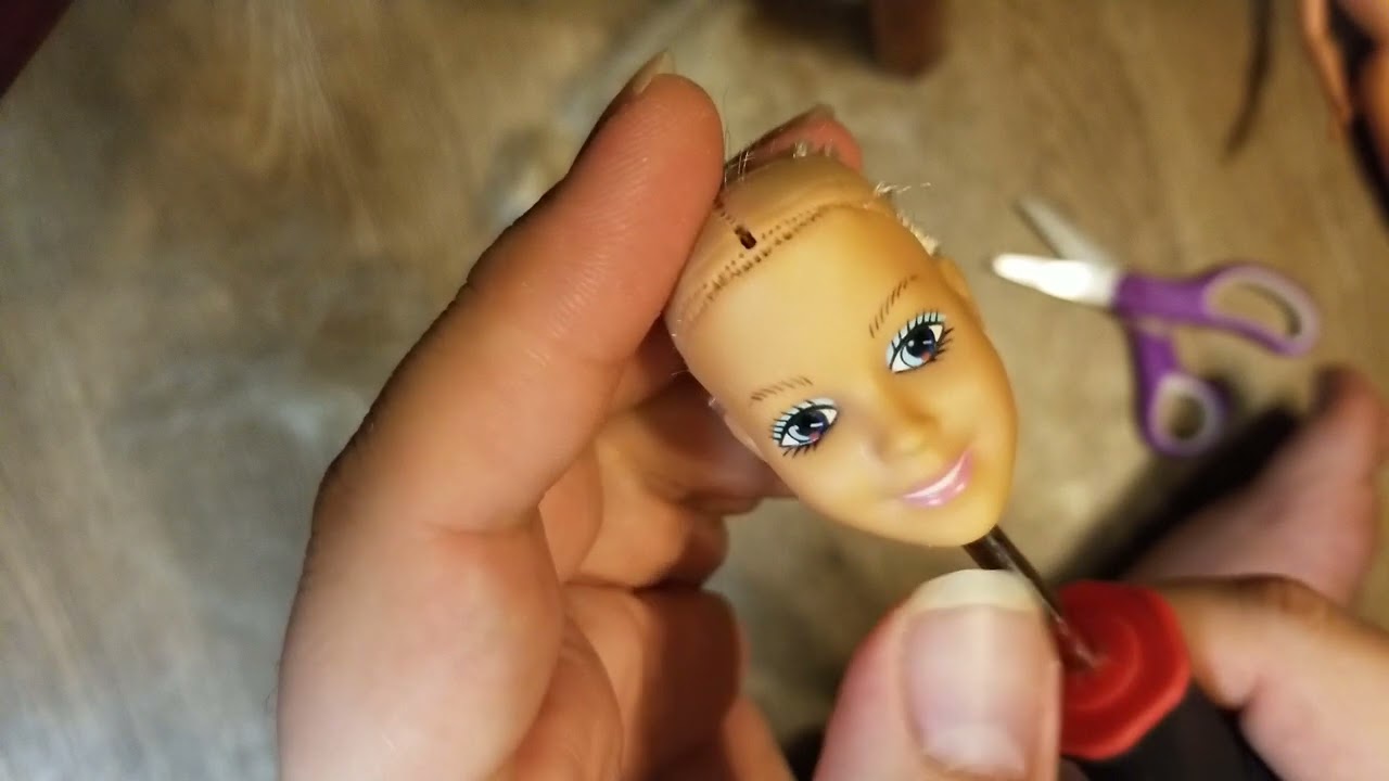 dry rotting doll hair removal