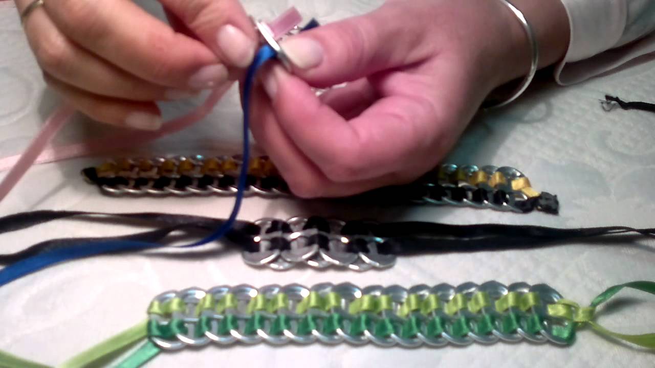 DIY.PULSERAS CON ANILLAS DE REFRESCOS.