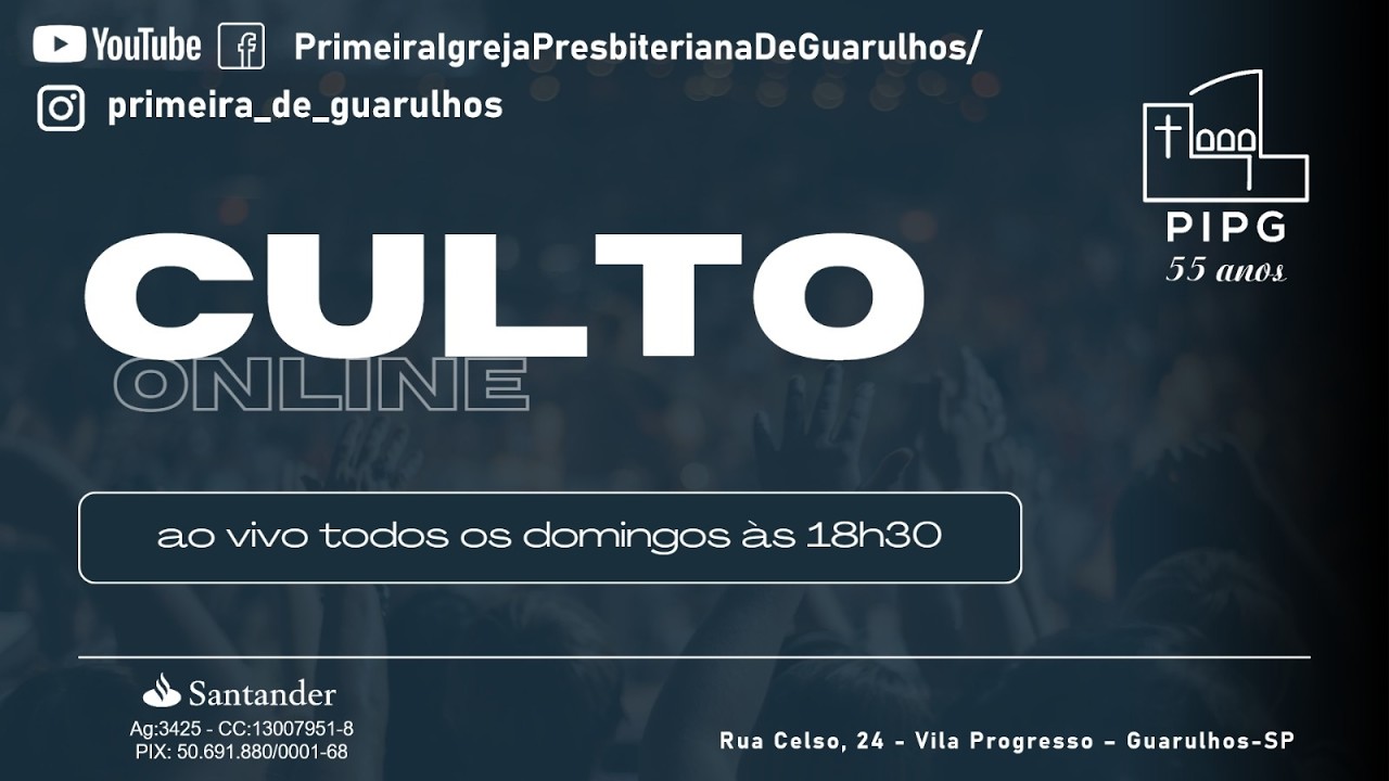 08/03/2026 - CULTO- EDIFICADOS EM CRISTO PARA A GLÓRIA DO SENHOR