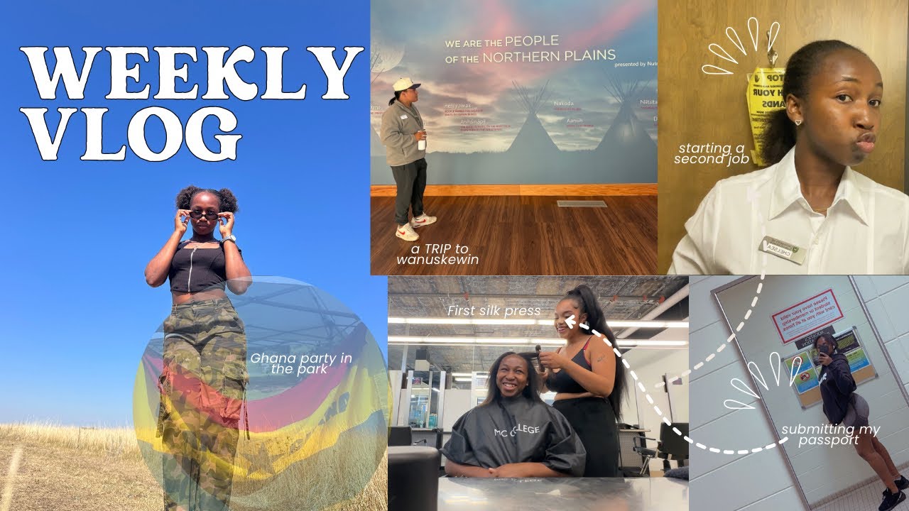 WEEKLY VLOG|submitting my passport to IRCC,first silk press, GH party, starting a new job, GSA trip