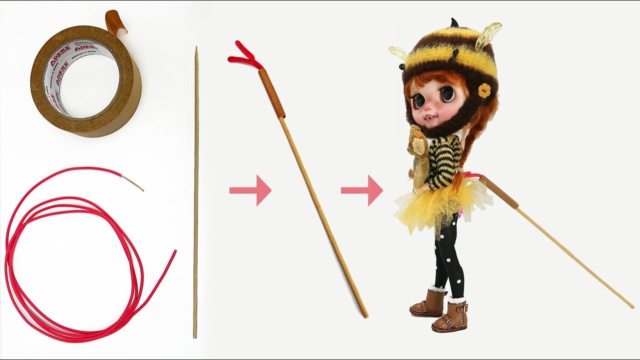 DIY Blythe Doll Stand for Photography - Como fazer Suporte para boneca Blythe e Pullip