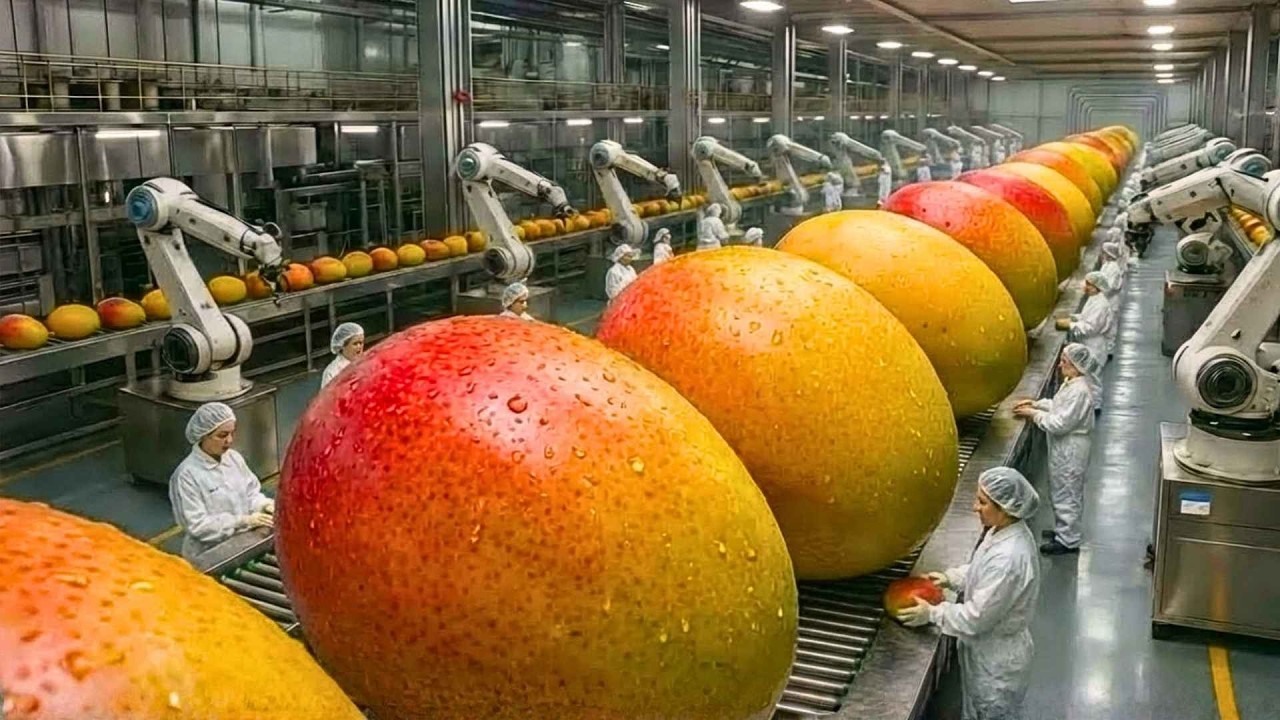 How 300 Tons of Mangoes Are Processed Every Day | Inside a Massive Mango Factory