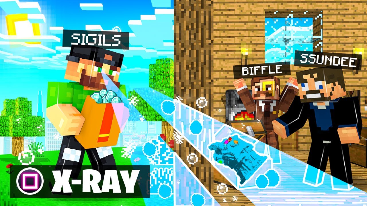 CHEATING with X-RAY for Infinity Weapons in Minecraft