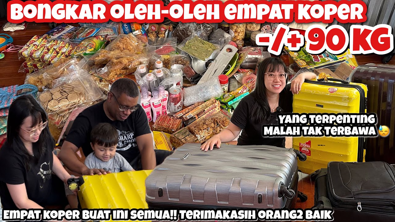 BONGKAR 90 KG OLEH-OLEH DARI INDONESIA KE AMERIKA| HARTA KARUN DARI INDONESIA MALAYSIA SINGAPORE