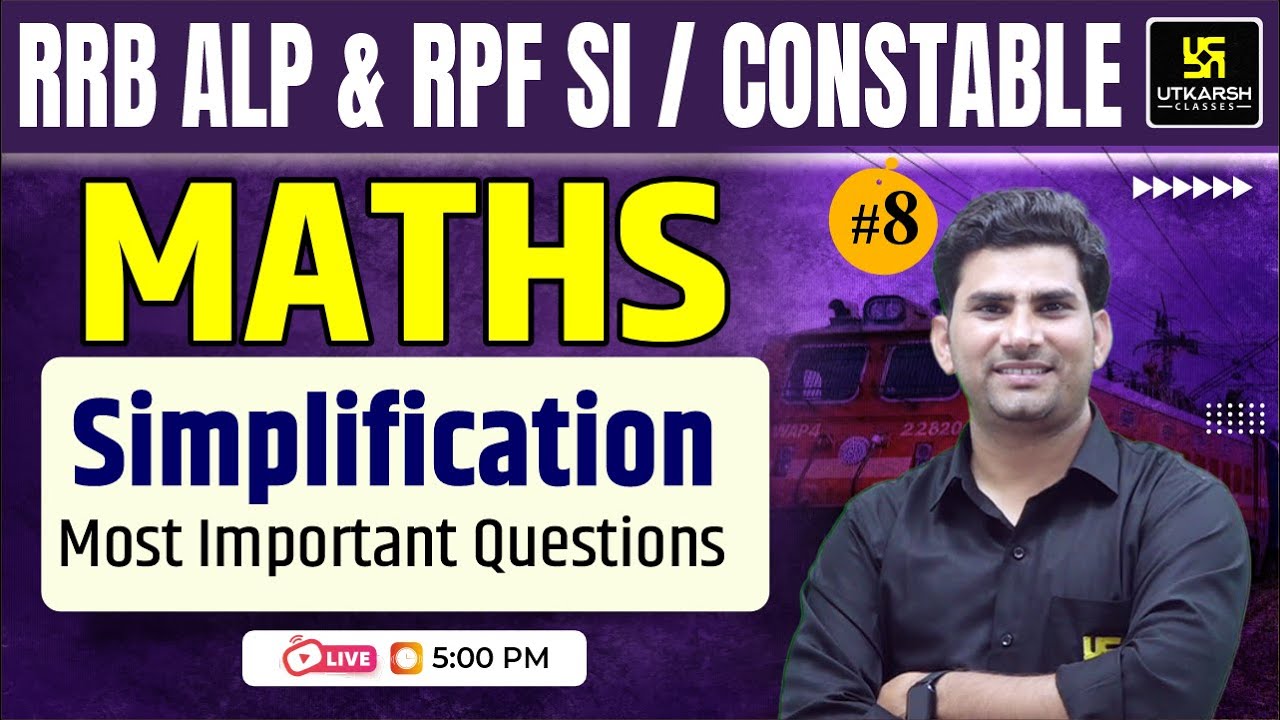 RRB ALP & RPF SI/Constable 2024 Math | Simplification | Most Imp. MCQs