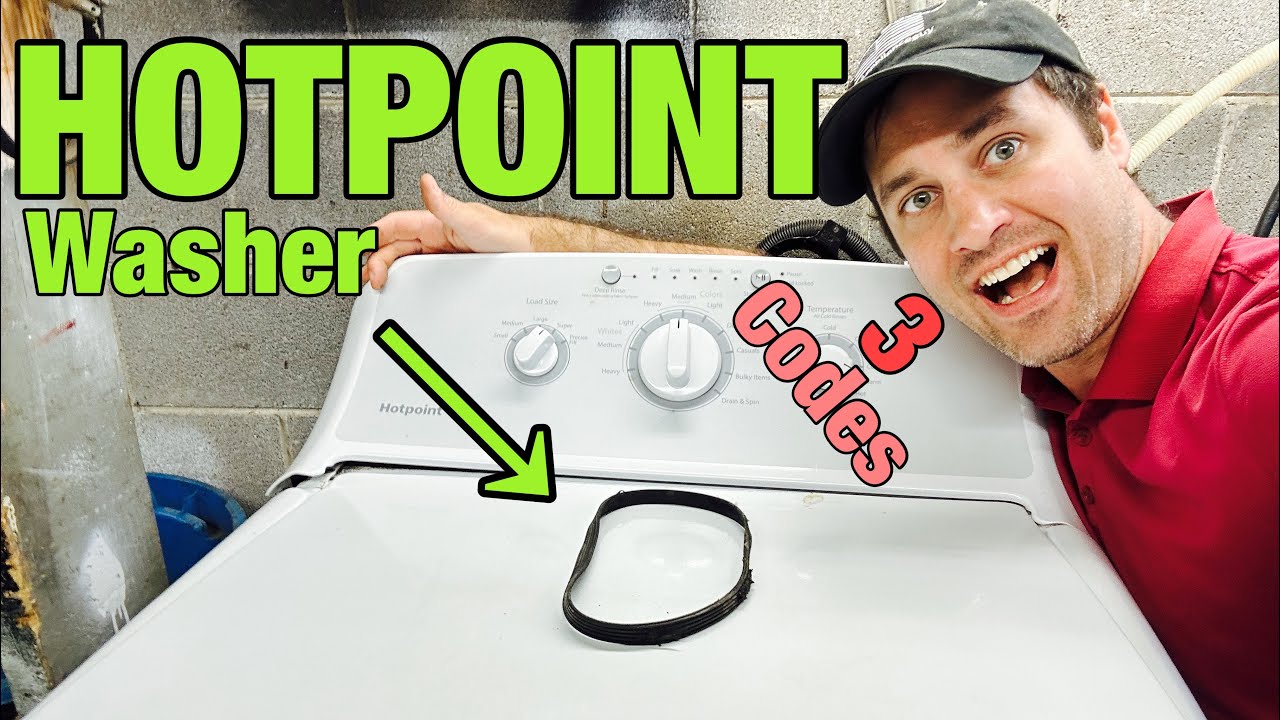 Why This HOTPOINT Washer Isn’t Washing or Spinning | Quick Diagnostic Test & Belt Fix | HTW240ASK6WW