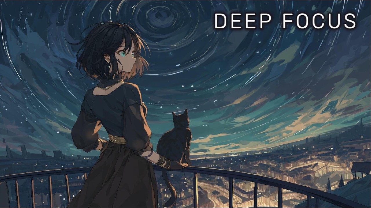 Deep Focus Music for Sleep & Study (3 Hours) | Slow Rotation of The Night