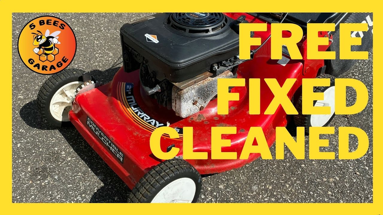 Free Murray Lawnmower brought back to life, Briggs & Stratton Repair, Cleaning Lawn Mower engine fix