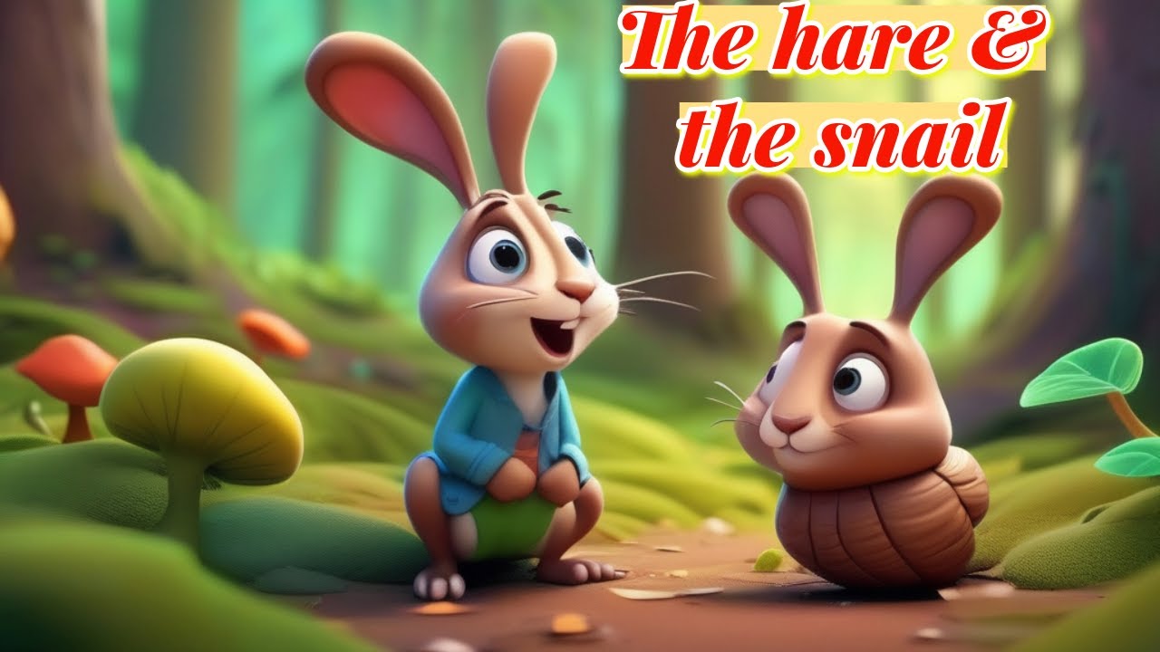 The snail and the hare story for kids with a moral lesson | Bedtime stories| Story time|Fairy tales