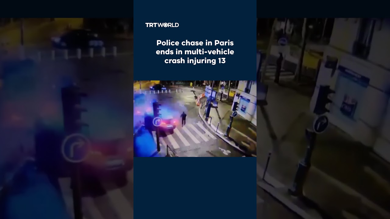 Police chase in Paris ends in multi-vehicle crash injuring 13