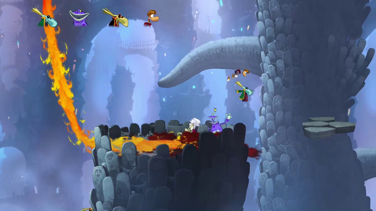 Rayman Origins (4 Players) #62 Land Of The Living Dead FINAL BOSS