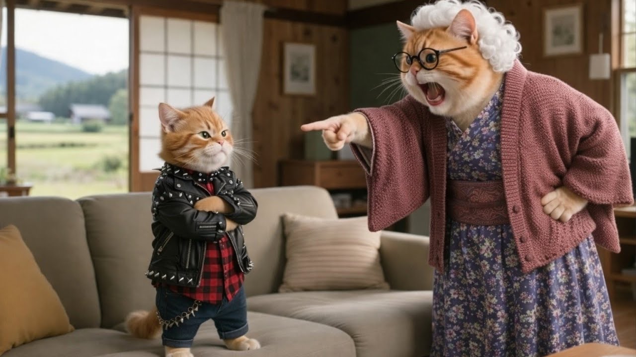 Mama Cat Sent Ginger Kitten Back to the Countryside