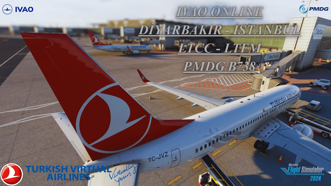 IVAOTR ONLINE DAY // DİYARBAKIR - İSTANBUL // LTCC - LTFM // PMDG B738