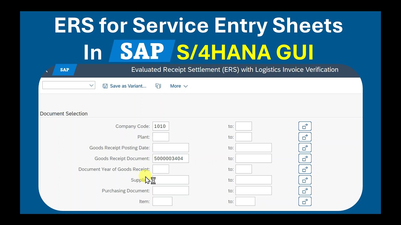 Освойте процесс ERS с помощью листов учета услуг в SAP S/4HANA, используя ML81N!