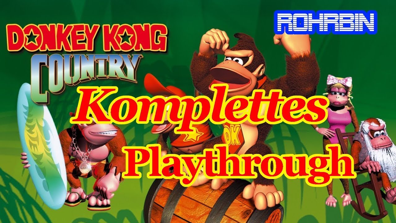 Donkey Kong Country SNES Komplettes Playthrough - Rohrbin #donkeykong #nintendo #rohrbin