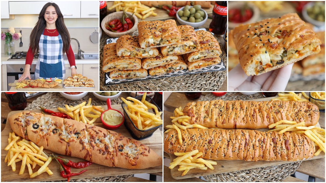 🥖باقات فارسي تونسية بالتن والجبن بأنجح طريقة وعجين خفيفة بشكلين مختلفينBaguette farcie tunisienne