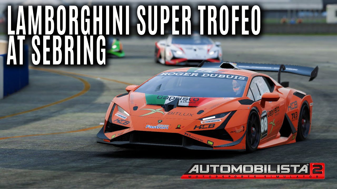 GREAT COMBO! Lamborghini Super Trofeo Cup at Sebring | Automobilista 2 1.6