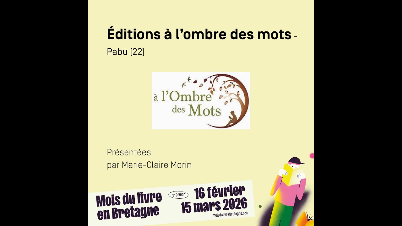 Editions A l'Ombre des mots - Mois du livre en Bretagne 2026